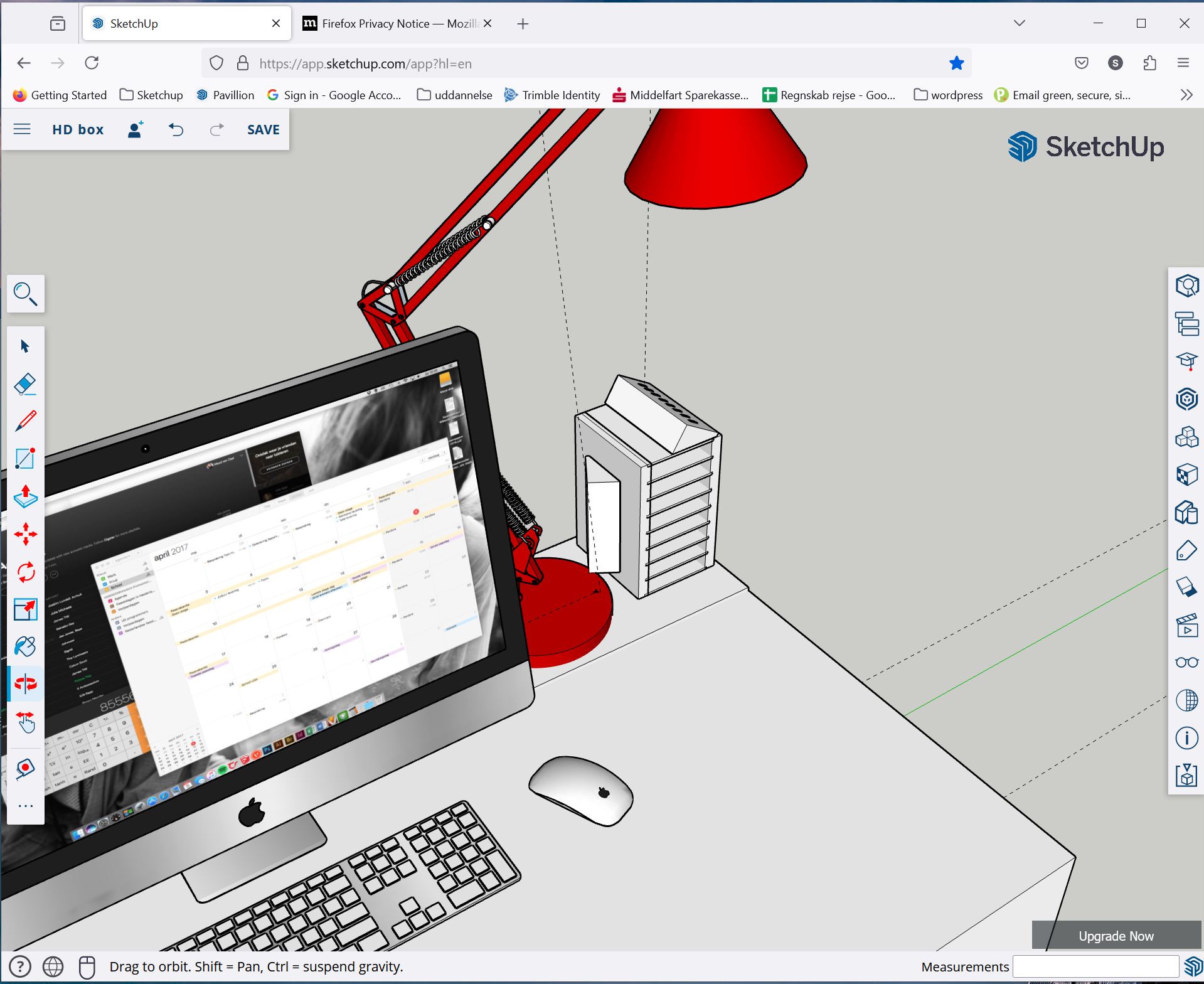 En Mockup i Sketchup 
